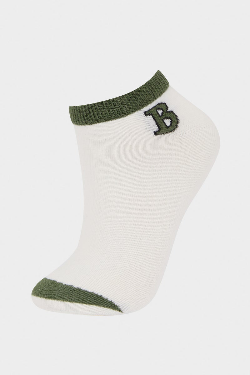 DeFacto White Boy Boy Printed 5 Piece Short Socks Casual - Image 5